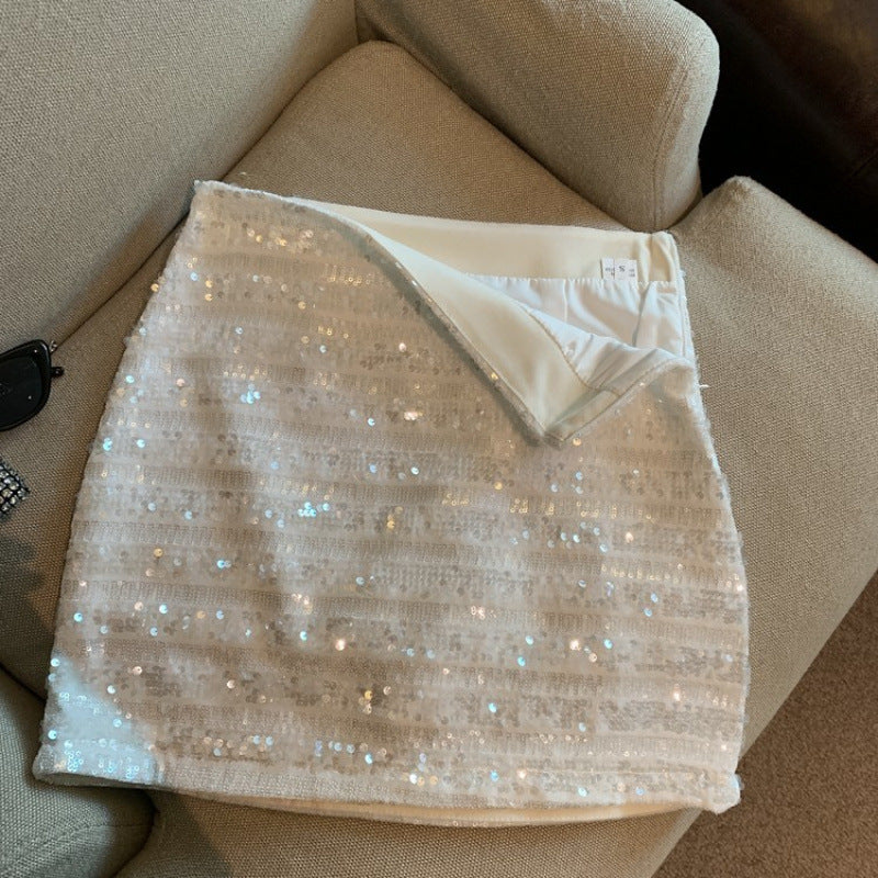 New Women's Chic Sequin Bodycon Skirt