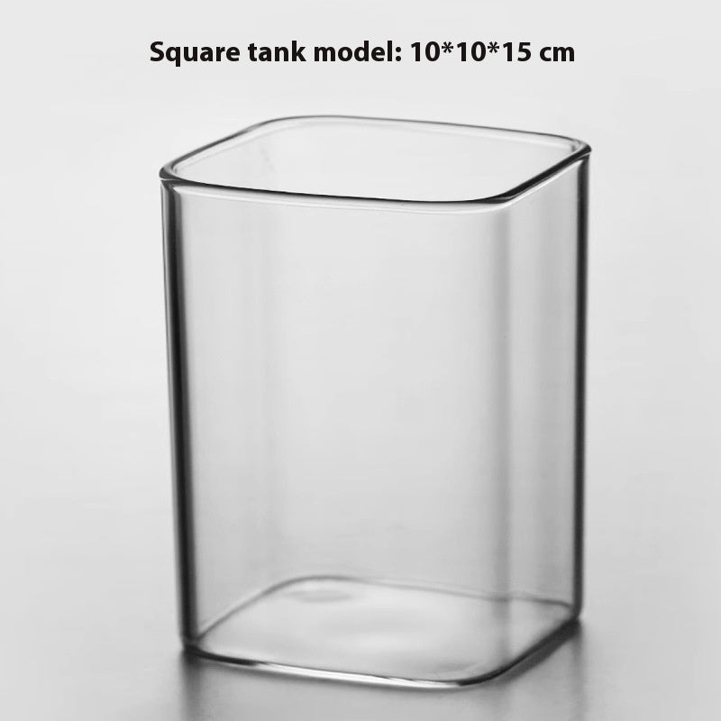 Fish Tank Super White Small Lazy Glass Cylinder Desktop Decoration