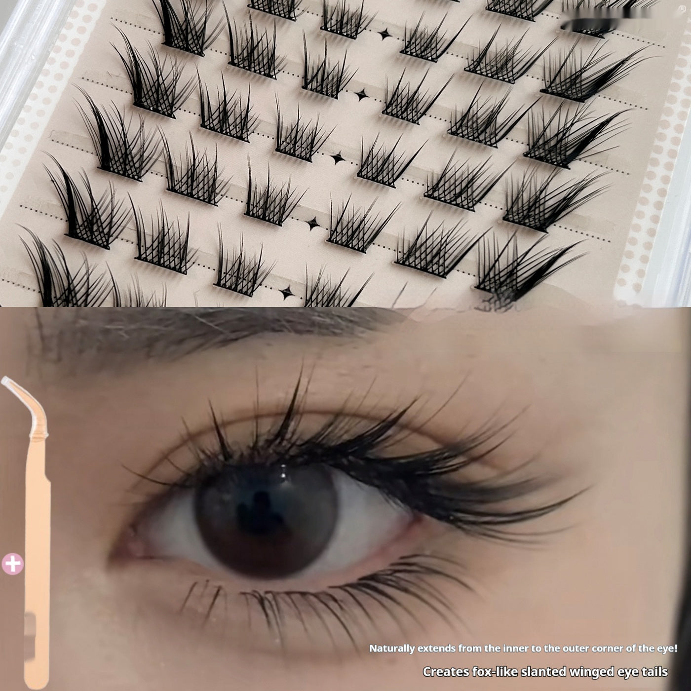 Fox Style Glue Free False Eyelashes Fly Diagonally Thick And Curled Naturally