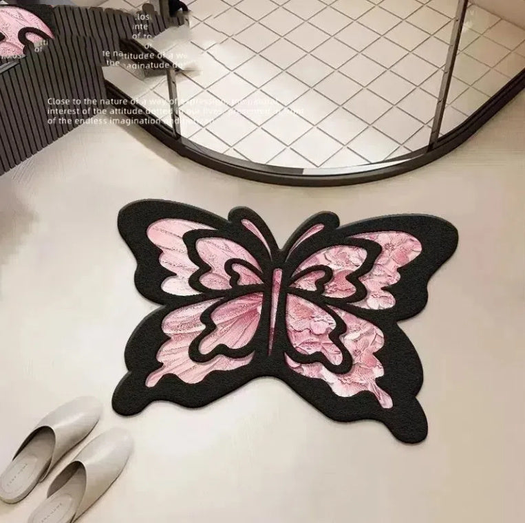 Cream Wind Diatom Ooze Absorbent Floor Mat For Bathroom