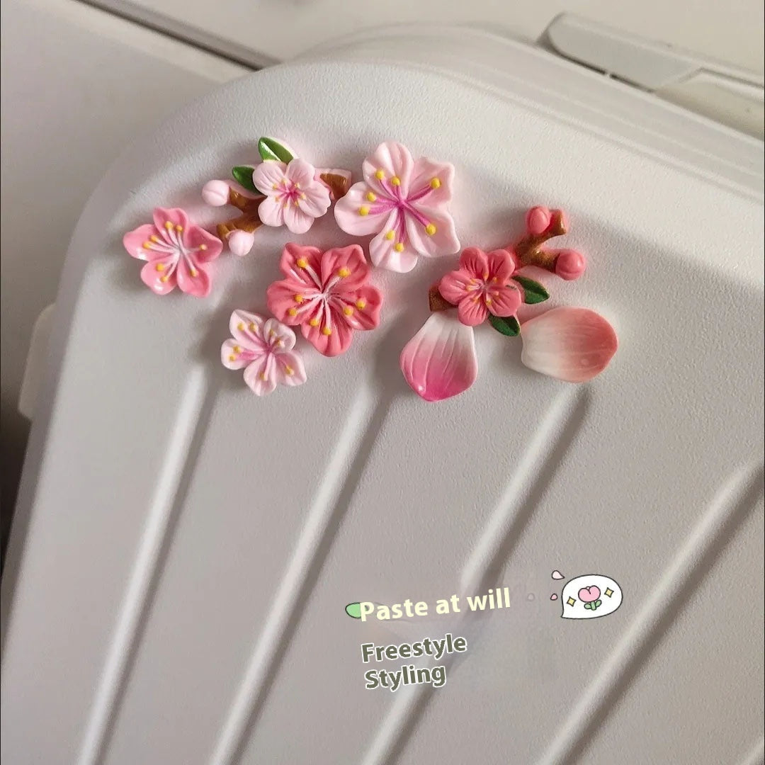 3D Cherry Blossom Bumper Stickers Cover Scratches