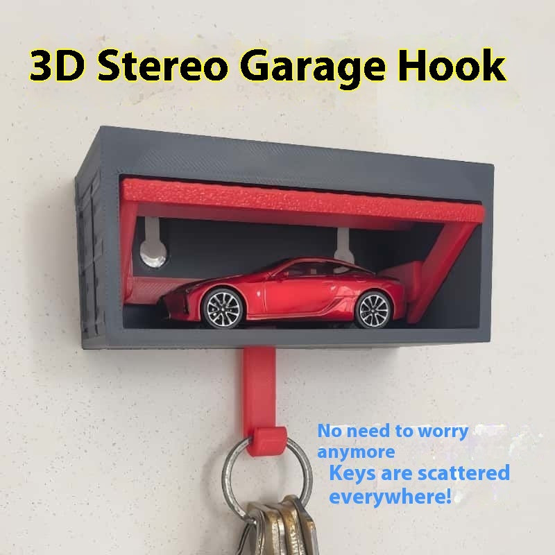 Solid Color Simple Wall-mounted Garage Key Hook Pendant