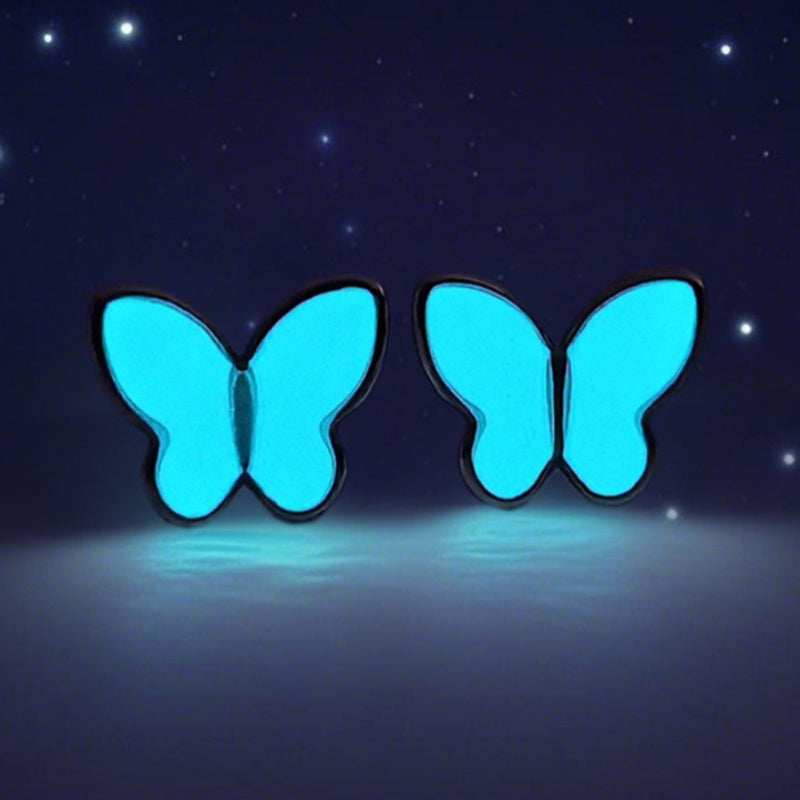Light-emitting Butterfly Luminous Ear Studs