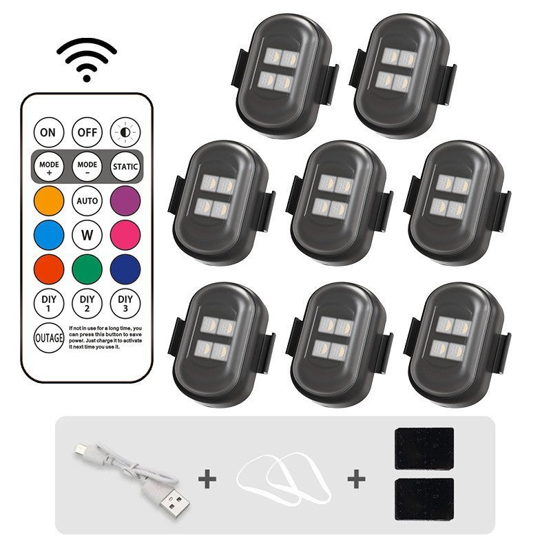 Car & Motorcycle Warning Light Cruise Light Led Wireless Remote Control Strobe Light