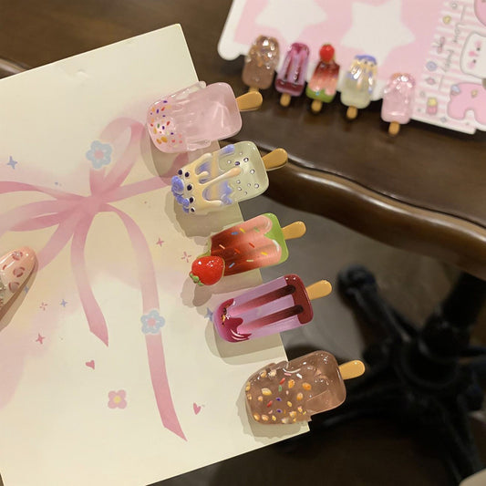 Personality Cute Cartoon Ice Cream Ice Cream Barrettes Women