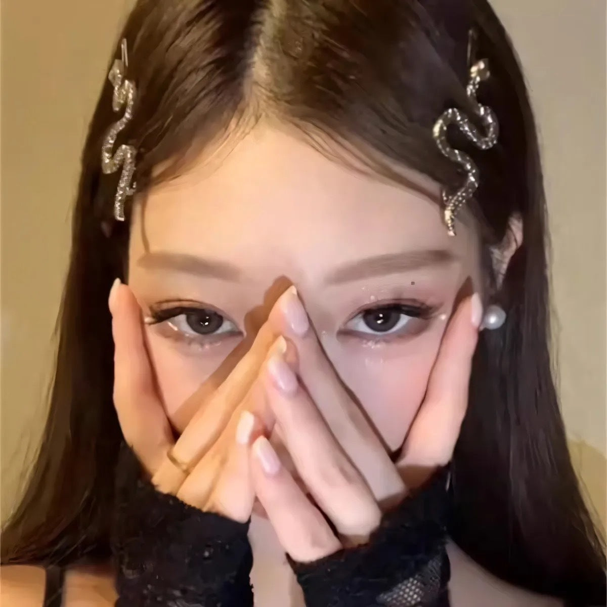 Retro Creative Snake-shaped Dark High-grade Versatile Personalized Cold Style Side Clip Fashion