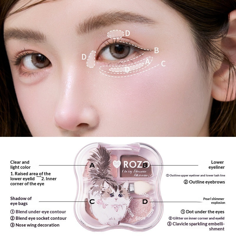 Eyeshadow Palette For Defining And Enhancing The Sleepy Cat Eye Area