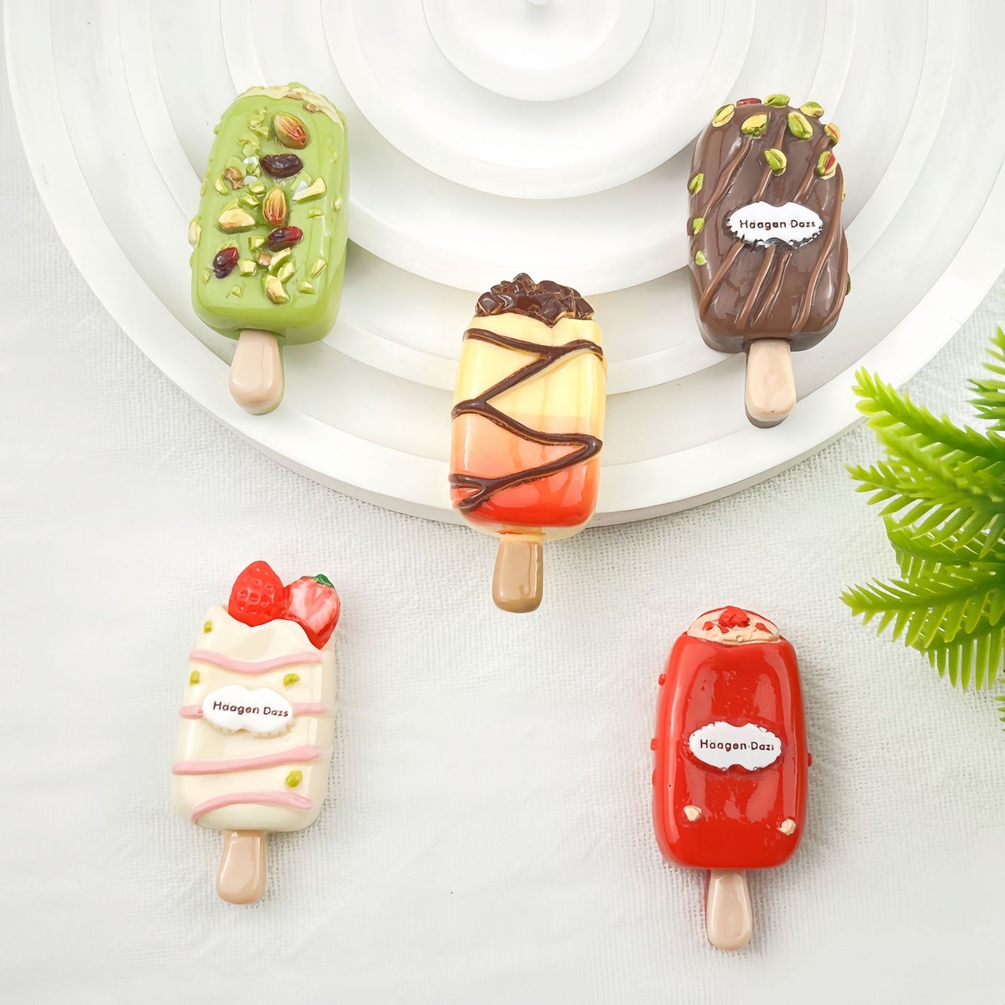 Small Ice Cream Resin Accessories Diy Cream Glue Barrettes Refridgerator Magnets