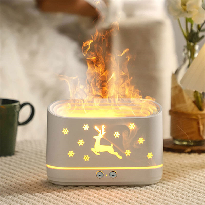 Elk Flame Humidifier Diffuser Mute Household Atmosphere Home Decorations