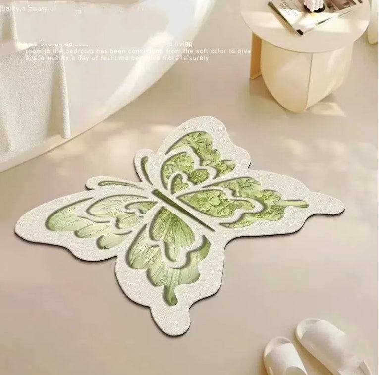 Cream Wind Diatom Ooze Absorbent Floor Mat For Bathroom