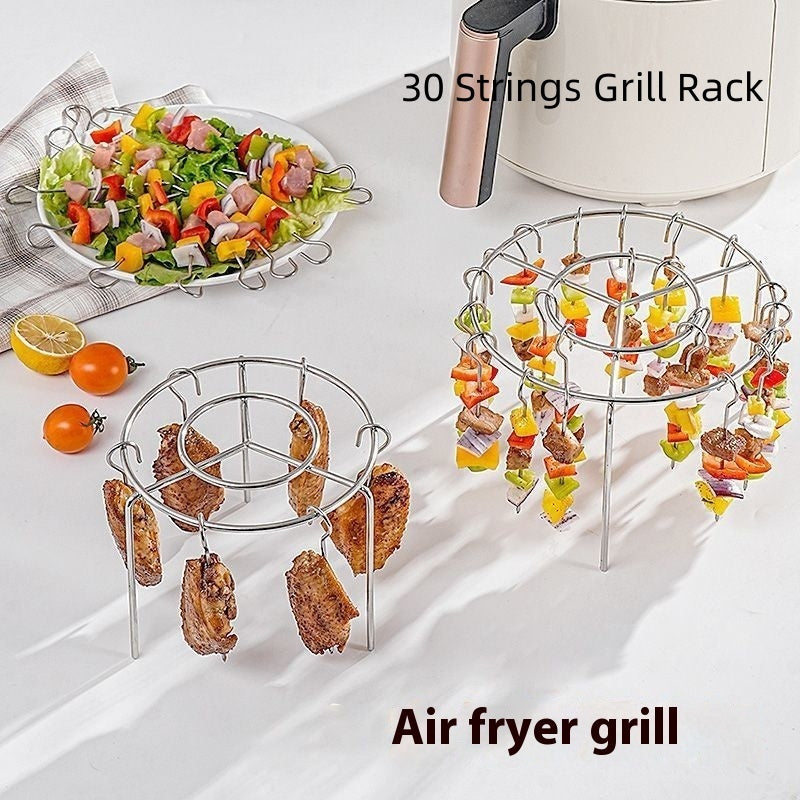 Air Fryer Skewers Rack Round Barbecue Skewers Rack
