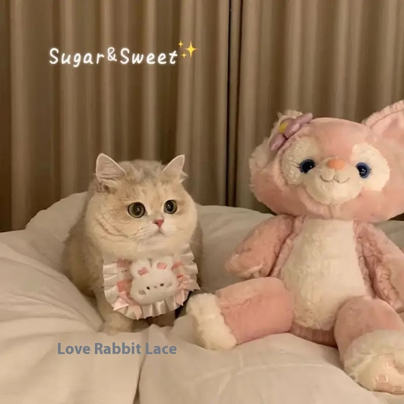 Pet's Saliva Towel Cat Bib Dog Lace Scarf