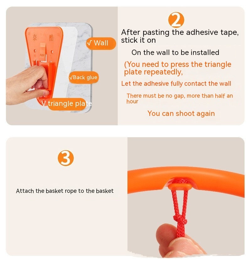 Indoor Basketball Hoop Household Air-free Wall-mounted