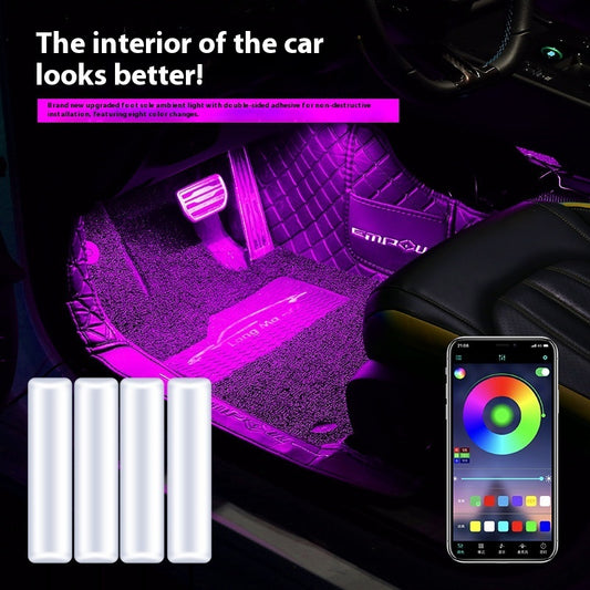 Car Atmosphere Light Car Interior No Modification Eight-Colors Atmosphere Light Car Foot Light