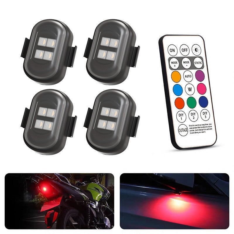 Car & Motorcycle Warning Light Cruise Light Led Wireless Remote Control Strobe Light