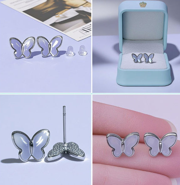 Light-emitting Butterfly Luminous Ear Studs