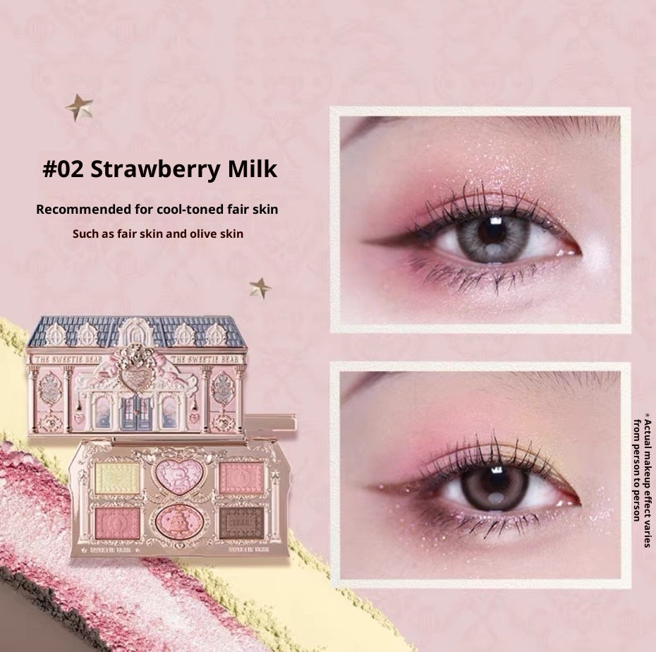 Original Flower Knows Sweetheart Bear Eyeshadow Palette Matte Shimmer Easy To Use [AUTHENTIC PRODUCT]
