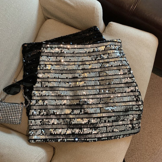 New Women's Chic Sequin Bodycon Skirt