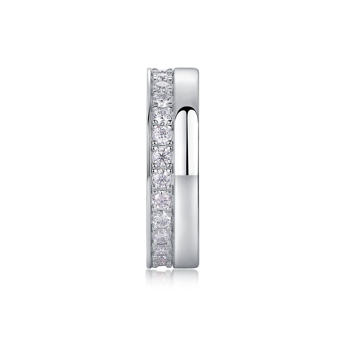 Star River - Set With Top-quality Moissanite S925 Silver And Gold-plated Diamond Wedding Ring. The Ring Can Be Inspected With A Diamond Pen