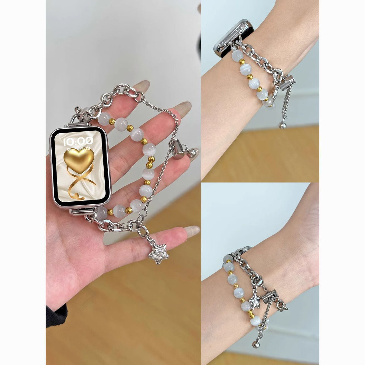 IWatchS10Ultra8 Generation 976543 Watch Band Classic Style Opal Chain Female