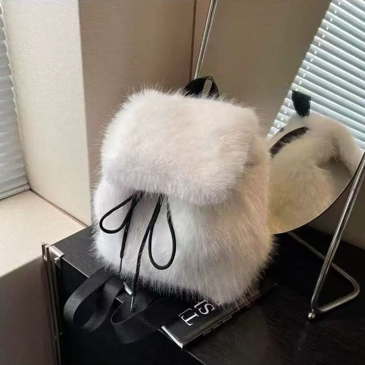 Women's Plush Bag High-capacity Versatile Backpack