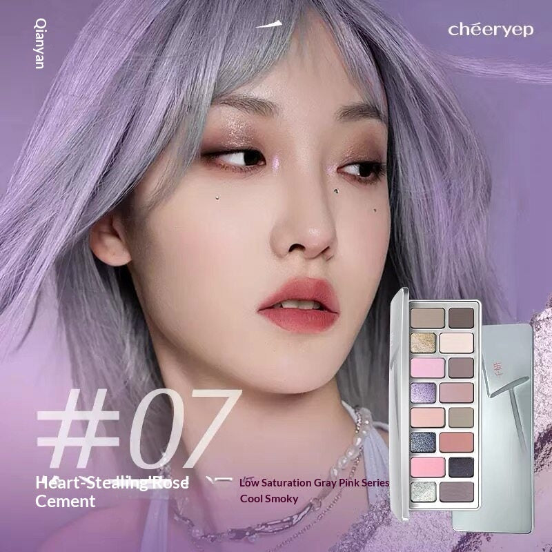 Original Qianyan (Douyin Make up) 16-colors Eyeshadow Palette Matte And Shimmer Finishes For Cosplay