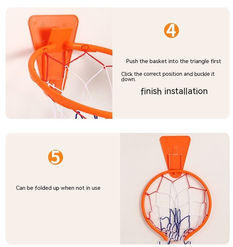Indoor Basketball Hoop Household Air-free Wall-mounted
