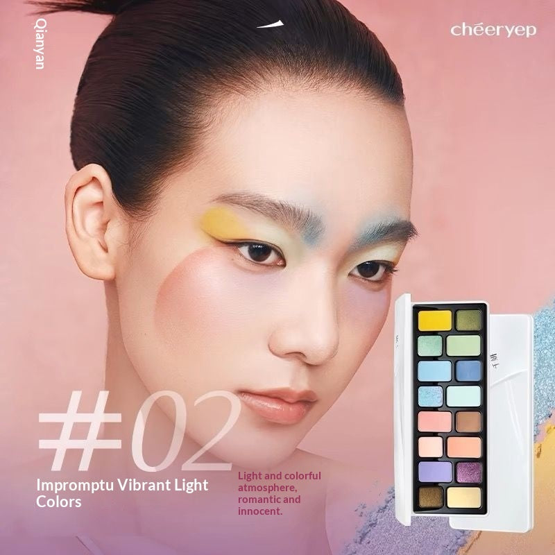 Original Qianyan (Douyin Make up) 16-colors Eyeshadow Palette Matte And Shimmer Finishes For Cosplay