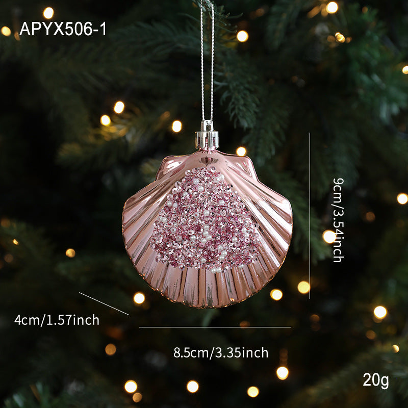 Plastic Pendant With Pastel Powder Cartoon Christmas Ornament