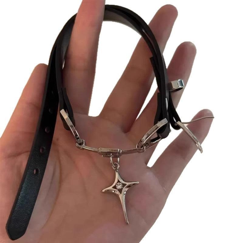 Personalized Cross Leather Necklace For Women
