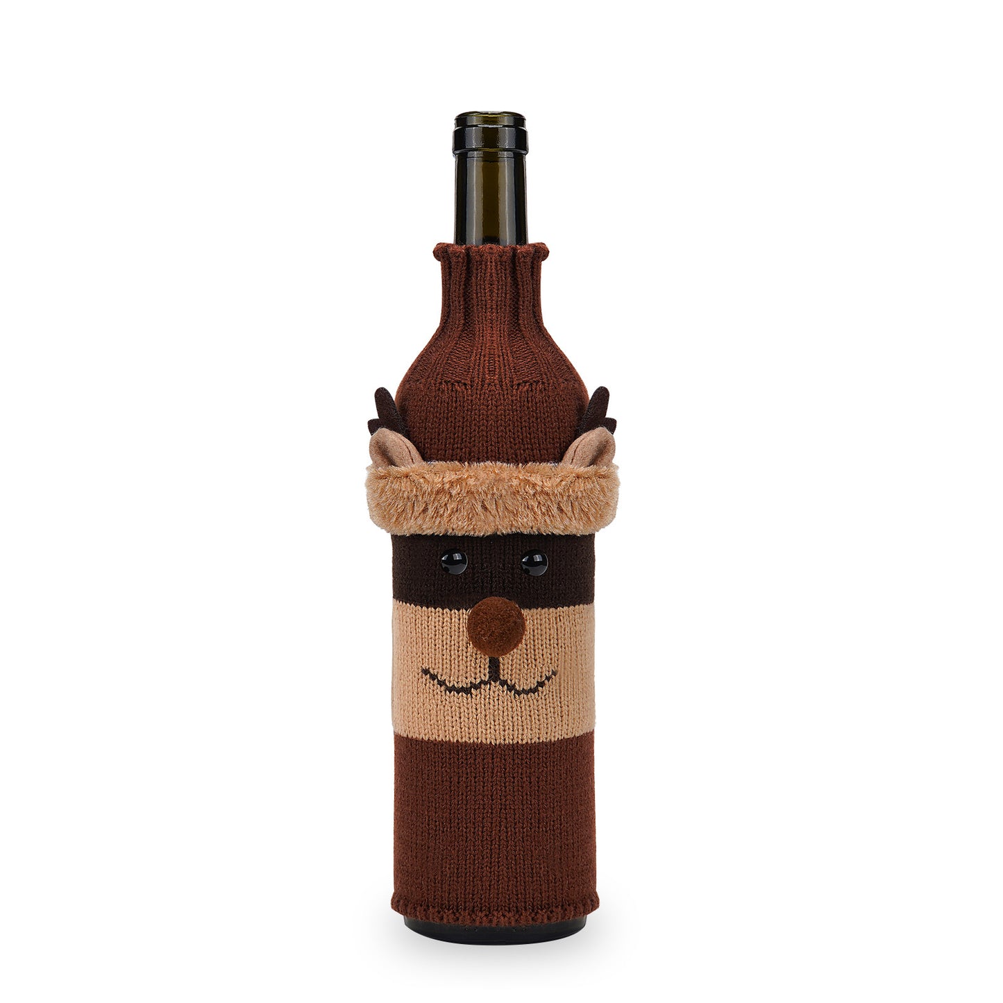 Christmas Decorations Old Man Snowman Bottle Cover Knitted