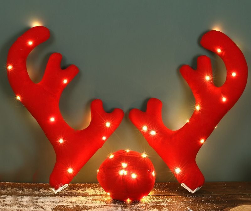 Christmas Deer Antlers 4S Store Exhibition Car Decoration