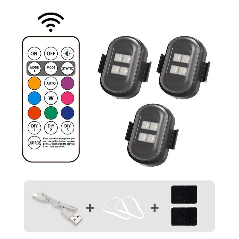 Car & Motorcycle Warning Light Cruise Light Led Wireless Remote Control Strobe Light