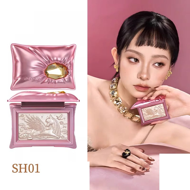 Tri-Color Eyeshadow Palette A Treasure-Like Pillow-Dream Highlighter Balm
