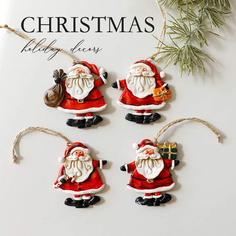 Christmas Decorations Elderly Snowman Gingerbread Man Small Pendant