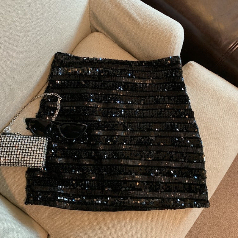 New Women's Chic Sequin Bodycon Skirt