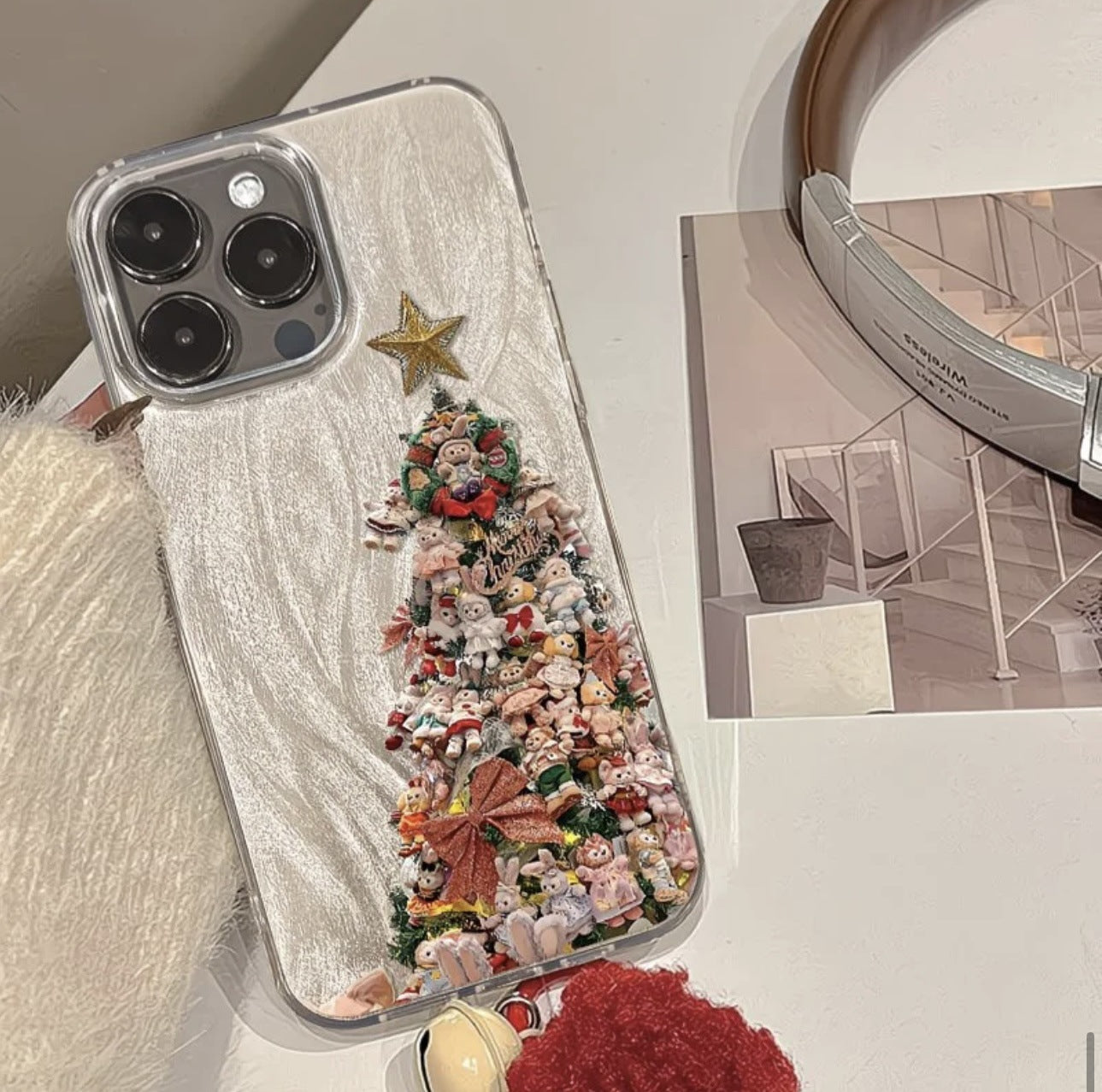 Doll Christmas Tree Phone Case Minimalist Style