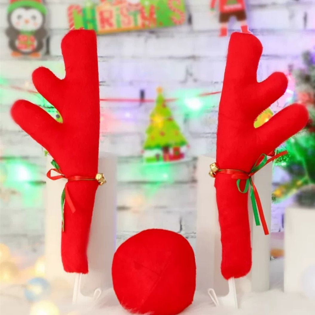 Christmas Deer Antlers 4S Store Exhibition Car Decoration