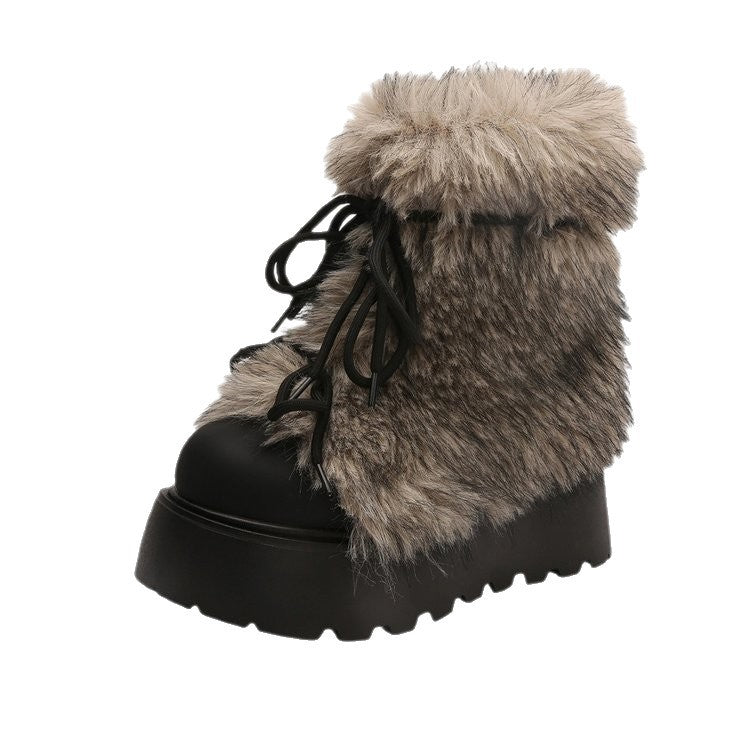 Thick Warm Fluffy Boots For Women