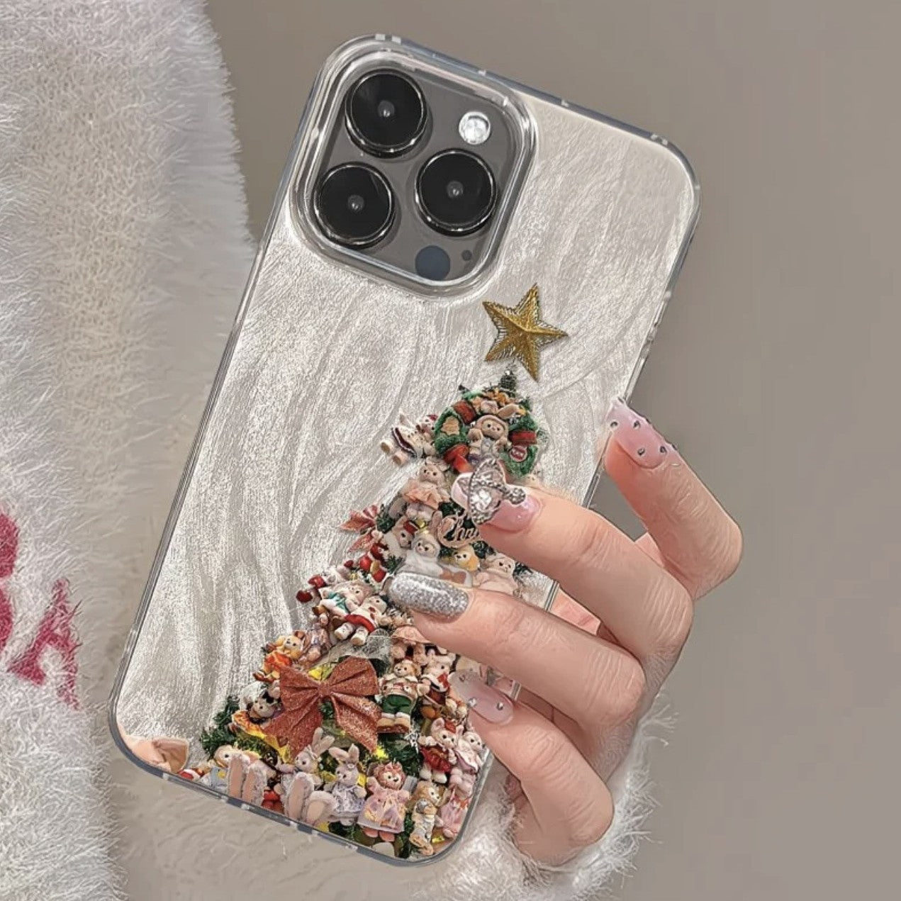 Doll Christmas Tree Phone Case Minimalist Style