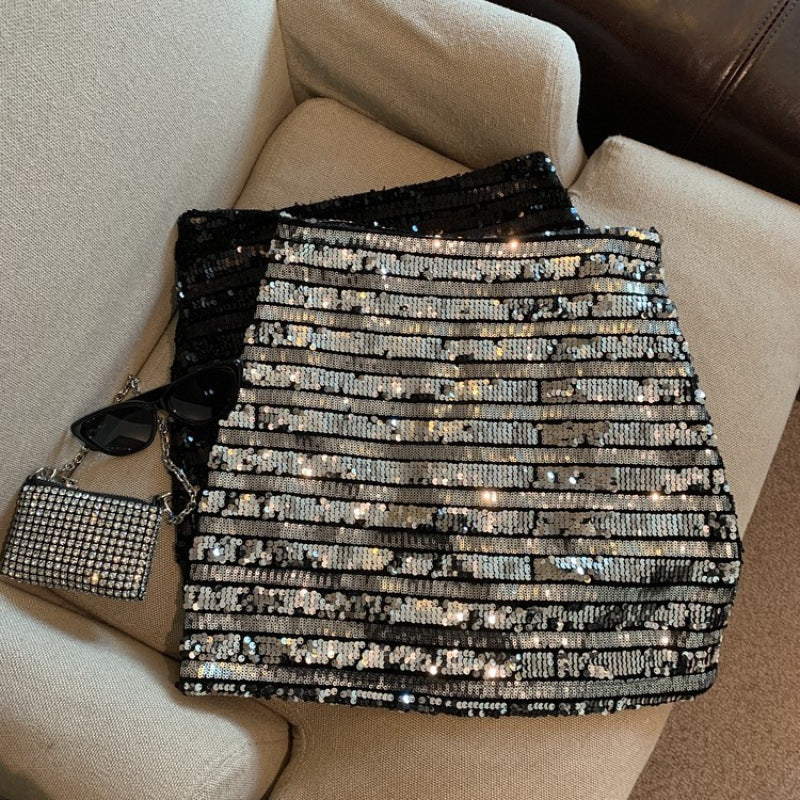 New Women's Chic Sequin Bodycon Skirt