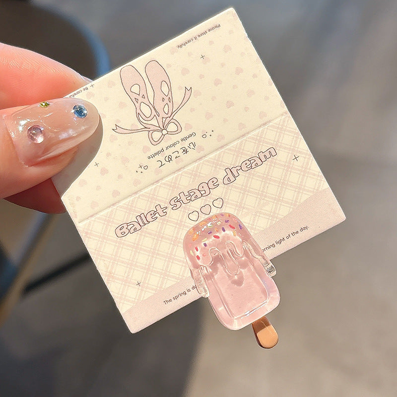 Personality Cute Cartoon Ice Cream Ice Cream Barrettes Women