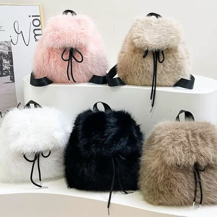 Women's Plush Bag High-capacity Versatile Backpack