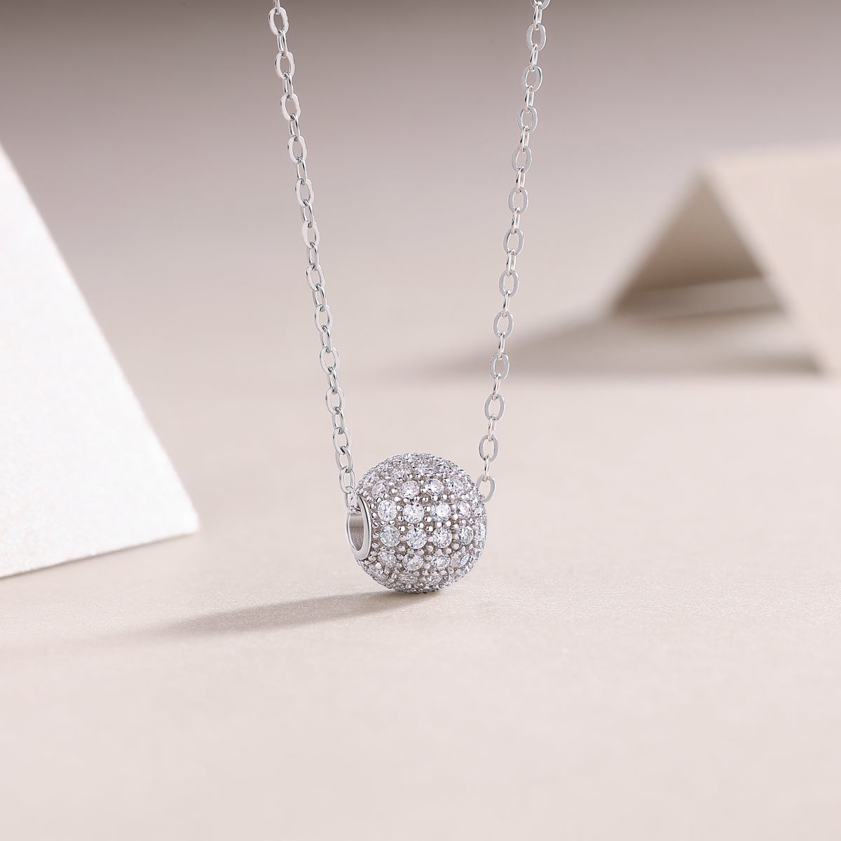 Meet At This Moment - S925 Silver Plated Platinum Jewelry Pendant Necklace Set With Top-quality Moissanite Fashion Light Luxury Jewelry