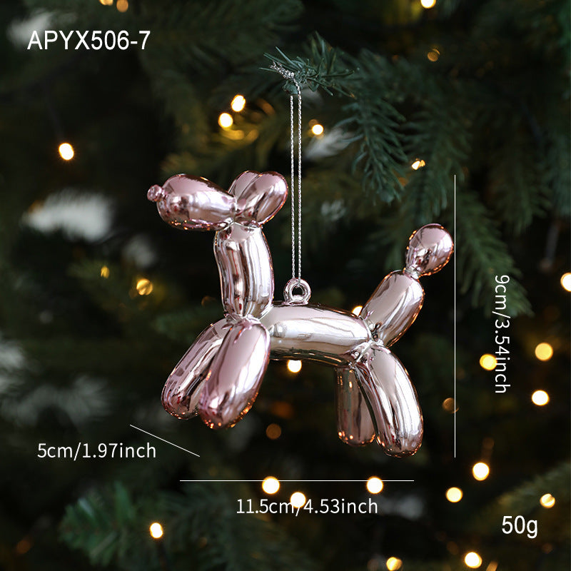 Plastic Pendant With Pastel Powder Cartoon Christmas Ornament