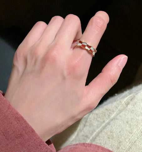 Personalized Minority Pearl Bamboo Joint Creative Ring