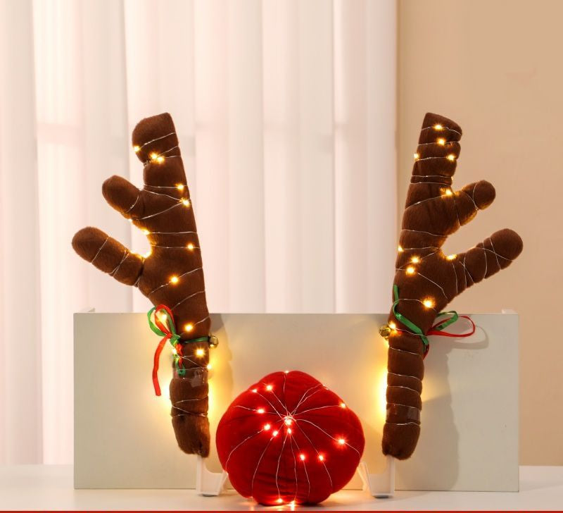 Christmas Deer Antlers 4S Store Exhibition Car Decoration