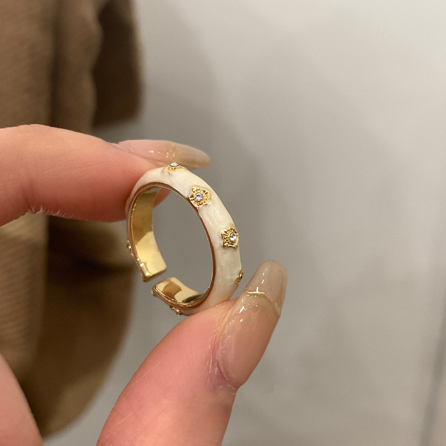 Personalized Minority Pearl Bamboo Joint Creative Ring