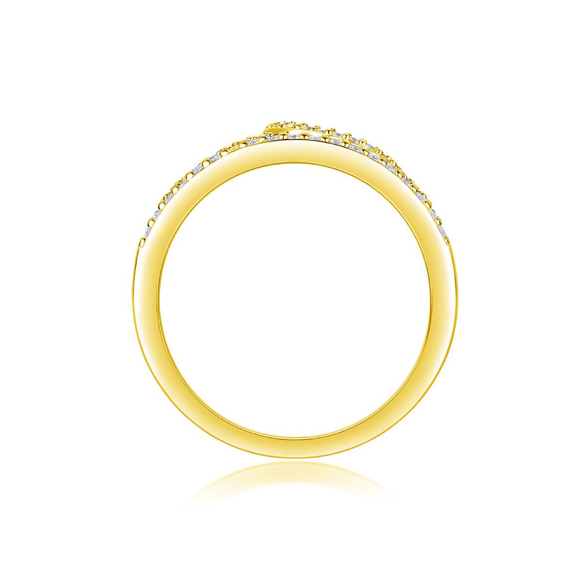 A Lively Summer Romance - A Crown Ring Set With Top-quality Moissanite S925 Silver And Platinum-plated Diamond Can Be Tested With A Diamond Pen. The Ring Is In Gold And Rose Gold