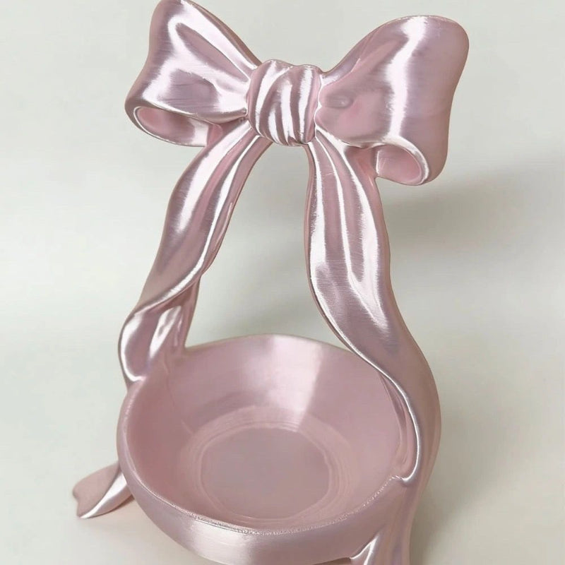 Light-luxury Cosmetic Organizer Set With Bow Accents